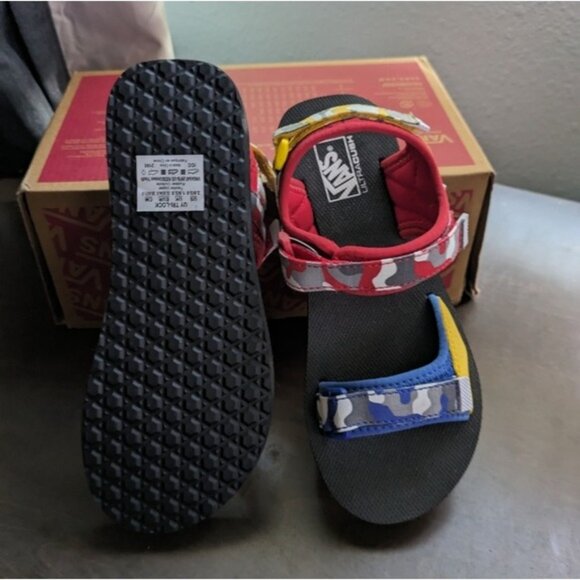 Vans Shoes Toddler 3K New Tri-Lock Primary Camo Sandals VNOA54FJ9GB1 112025 - Picture 3 of 11